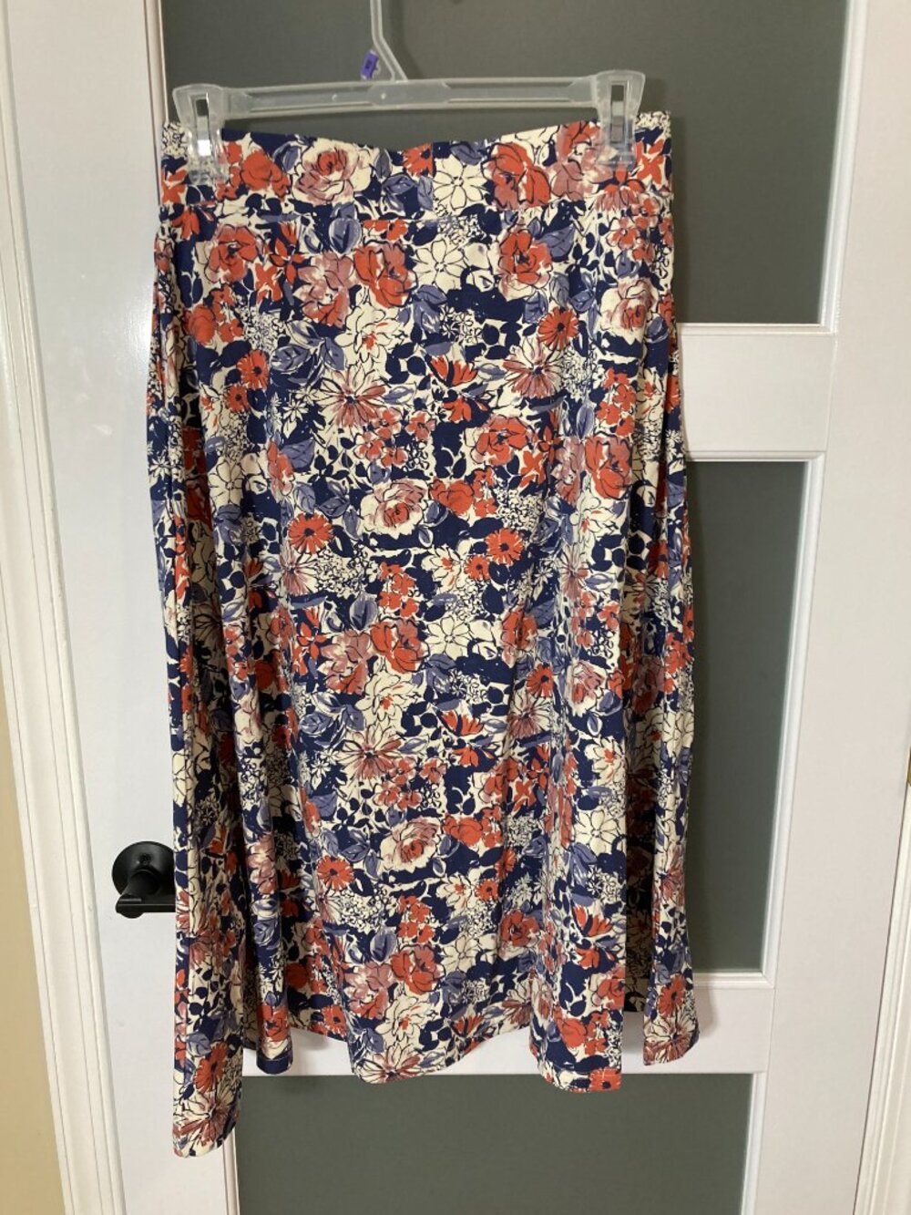 pact Women's Fit & Flare Midi Skirt Cosmos - Large - NWT! - Great fall floral - Picture 4 of 11
